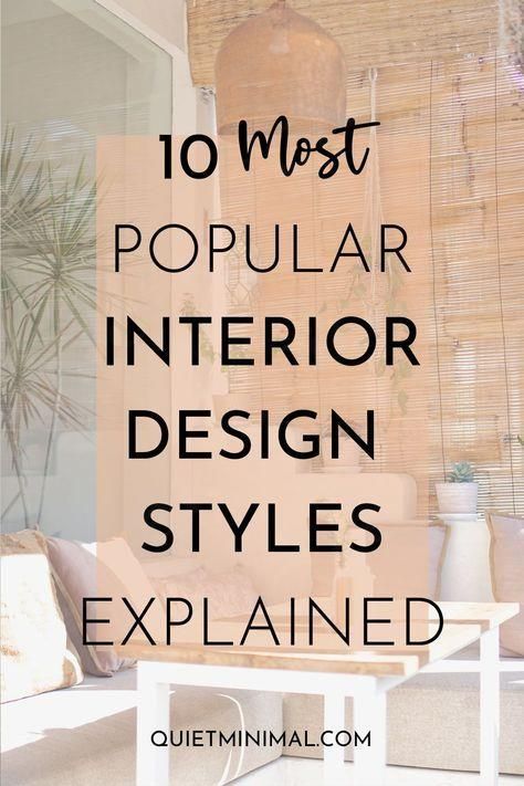 If you’re redecorating your house, you’ll have many decisions to make. The best way to get started is by understanding the common interior design styles. Trending Interior Design Styles, Names Of Interior Design Styles, Home Design Themes Style, Themes For Interior Design, Theme For Interior Design, Interior Design Styles Guide Inspiration, Different Interior Design Styles Names, New Classic Style Interior Design, Modern Concept Interior Design