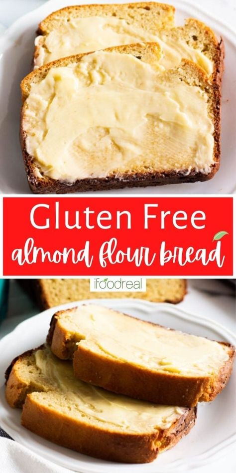 This quick Almond Flour Bread is yeast free, fuss free, and wonderfully light, moist, and crusty! Just mix, bake, slice, and enjoy this paleo, low carb, gluten free bread for sandwiches, toast, and dipping! Almond Flour Loaf, Aip Bread, Almond Bread Recipe, Almond Flour Bread Recipes, Bread For Sandwiches, Sugar Free Bread, Make Almond Flour, Yeast Free Breads, Almond Flour Bread