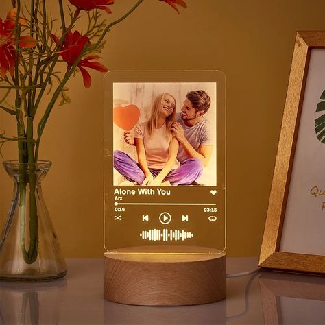 Excited to share the latest addition to my #etsy shop: Personalized Scannable Code Lamp Acrylic Album Night Light - 3 Sizes https://etsy.me/3GvB4ec #musicplaque #glasspostermusic #acrylicmusicplaque #spotifymusicframe #applemusicplaque #musicplaquecustom #musicgiftform Acrylic Song Plaque, Nameplate Design, Acrylic Led Lamp, Song Plaque, Music Plaque, Clear Acrylic Sheet, Elegant Centerpieces, Acrylic Led, Personalized Acrylic