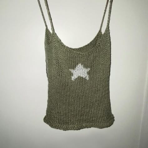 Knit Star Top, Knit Tank Tops, Crochet Star Top, Archive Clothing, Knit Tank Top Pattern, Tank Pattern, Army Print, Tank Top Pattern, Crochet Stars