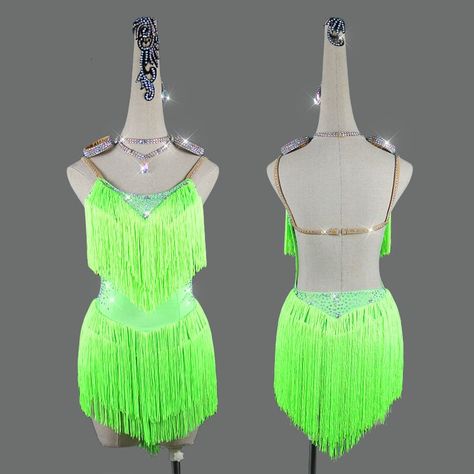 Latin Outfits, Dress Reference, Dance Competition Dress, Rhinestone Skirt, Latin Dresses, Ballroom Costumes, Womens Leotards, Dancer Wear, Competition Costumes