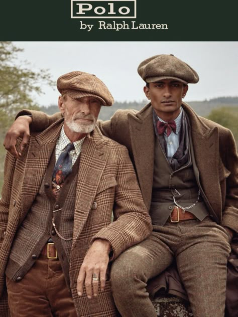 British Country Style, Style Anglais, Ralph Lauren Fall, Tweed Pattern, Ivy Style, Vintage Mens Fashion, Ralph Lauren Style, Brown Suits, Tweed Suits