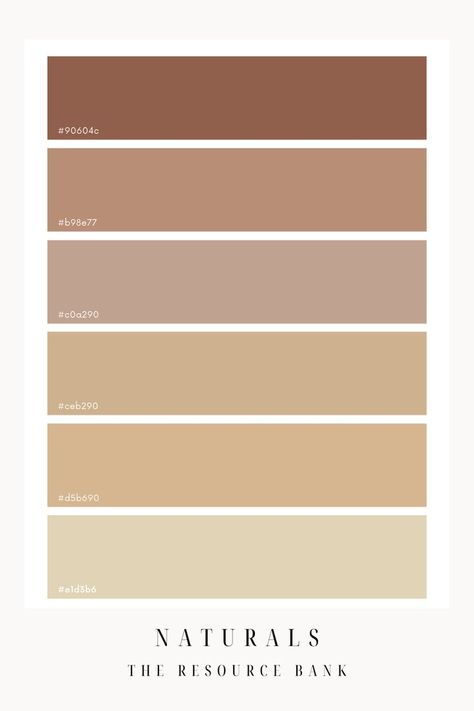 A natural colour palette, filled with warm toned nudes and browns. Use this beautiful colour palette to build a cohesive Canva design Collor Pallete Beige, Tan Color Palette Clothes, Brown Color Plattes, Brown Tone Palette, Brown Tones Palette, Brown Gold Colour Palette, Sandstone Colour Palette, Brown Colour Palette Aesthetic, Light Tan Color Palette