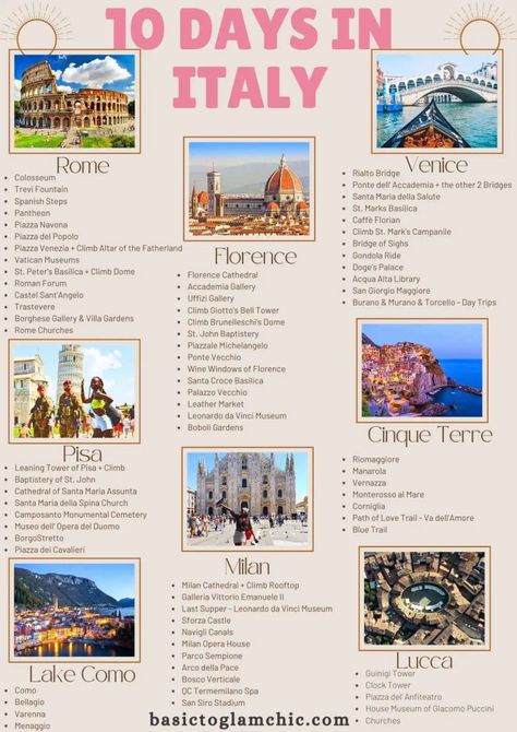 Speed-Running Italy in 10 Days - Basic To Glam Chic Travels Italy 10 Days, Italy In April, Italy Trip Itinerary, 10 Days In Italy, Italy Trip Planning, Florence Italy Travel, Piazza Del Popolo, Italy Itinerary, Piazza Navona