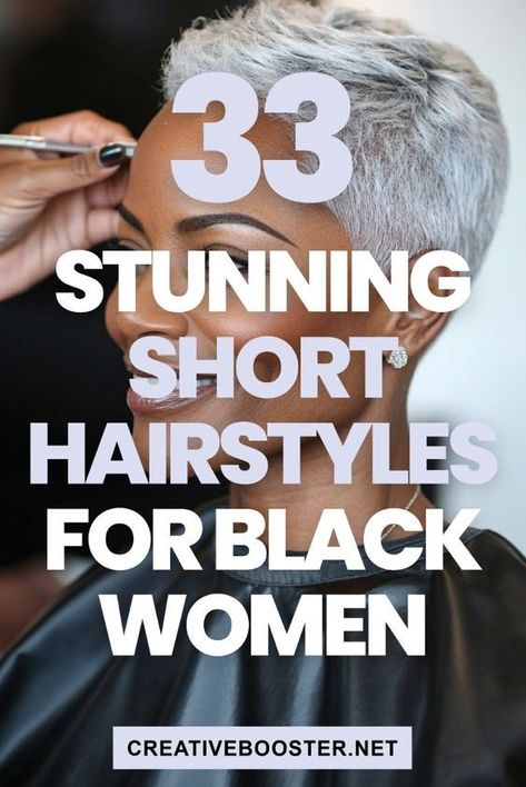 Click for More ➡️ | Save for Later ❤️  In search of the perfect short hairstyle to wear? Discover these 33 stunning and trendy short hairstyles for Black women! With choices ranging from pixie cuts to curly bobs, and bold colors to natural textures, these styles are sure to inspire your next look. Embrace your beauty with these fashionable cuts!  #ShortHairstyles #BlackWomenHair #PixieCut #CurlyHair #NaturalHair #HairInspiration #2024Trends #HairGoals #ShortHairDontCare Short Bob Black Hairstyles, Short Grey Hairstyles For Black Women, Short Natural Relaxed Hairstyles, Relaxed Haircut Black Women, Pixie Bob Haircuts For Women, Short S Curl Hairstyles For Black Women, Short Hairstyles For Relaxed Hair, Short Natural Grey Hair Black Women, Black Womens Short Hairstyles