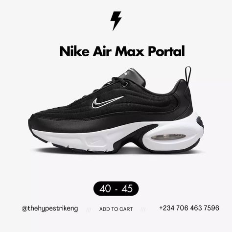 THE NIKE AIRMAX PORTAL. THIS ISN'T OPTIONAL. A MUST HAVE!!! PRICE: NGN 88,000 #thehypestrikeng Air Max, Nike Air Max, Portal, Nike Air, Fashion Shoes, Shoes Heels, Nike, Heels