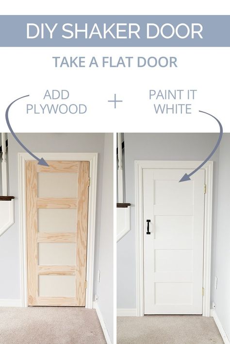 Diy Shaker Door, Pintu Interior, Diy Home Decor For Apartments, Koti Diy, Diy Home Improvements On A Budget, Interior Design Minimalist, Eclectic Living, Shaker Doors, Decor Ikea