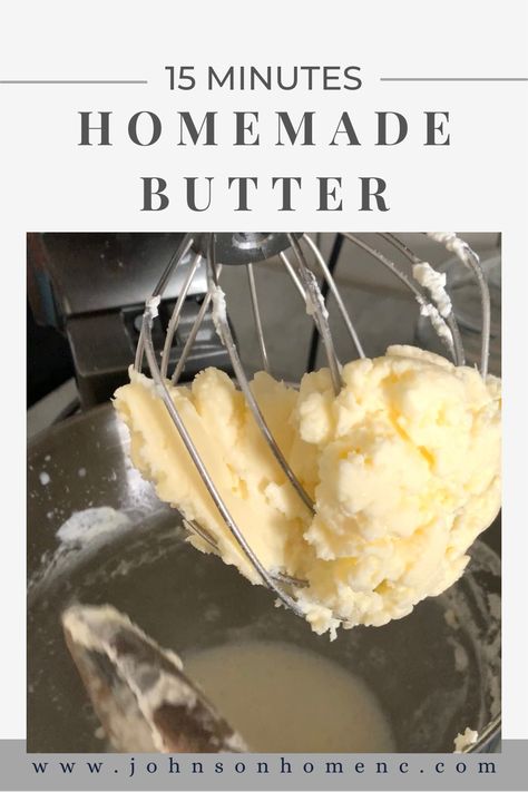 Use just two simple, wholesome ingredients to make your own butter right at home. You just may never buy another stick of butter at the grocery store again when you discover how easy this is to make. Homemade butter is simple to make and delicious too! Even better if you have access to raw milk for its nutrient-dense cream. Make Butter At Home, Make Butter, Butter Substitute, Making Butter, Garlic Herb Butter, Churning Butter, Pasteurizing Milk, Cheese Pairings, Homemade Butter