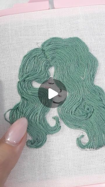 Embroidwey Art and Tutorials on Instagram: "I wish I had this much hair 🥲 This is probably my favorite hair embroidery yet! What color/hairstyle should I do next??? 🤔 #embroidery #threadart #hairembroidery #fantasy #fiberart #artistsoninstagram #longwavyhair #modernembroideryart #creativeart #creativembroidery #linhsembroidery #supportartists #linkinbio" Embroidery Hairstyle, Hair Embroidery, Embroidery Hair, Embroider Hair, How To Embroider Hair, Embroidery Hair Tutorial, Hair Embroidery Tutorial, Embroidery Curly Hair, Embroidery Hair Tutorial Braid