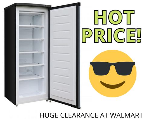 Frigidaire Upright Freezer only $50 at Walmart!!!! Walmart Hack, Walmart Store, Walmart Deals, Upright Freezer, Chest Freezer, Small Corner, Freezers, Uneven Floor, Wire Shelving