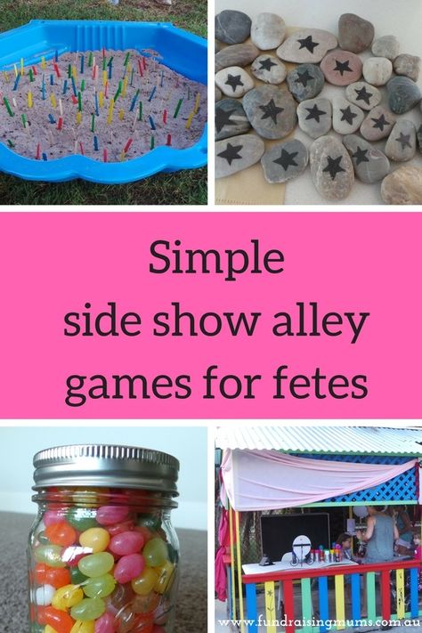 School Fair Stalls, Side Show Alley Games, School Fate Ideas, Stall Games School Fair, Best Fundraising Ideas For School, School Fayre Games, School Fayre Ideas, Fundraising Games Charity, Fundraising Stall Ideas