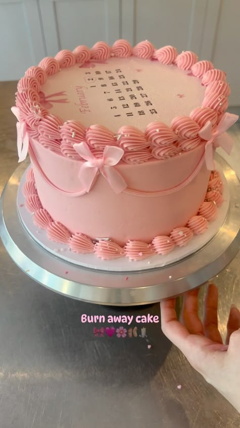 Burn away cake tutorial 🕯️🎀🌸🩷🩰 #burnawaycake #burncake #cakes #coolcake #burnawaycakes #burncaketrend #burncaketutorial | Instagram Easy Tattoo Stencils, Flower Buttercream, Easy Tattoo, Birthday Cake Design, Birthday Cake Decorating Ideas, Stunning Cakes, Simple Cake Designs, White Frosting, Heart Shaped Cakes