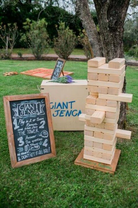 20 Insanely Fun Graduation Party Games That Everyone Will Enjoy Giant Yard Games For Adults, Graduation Party Outdoor Games, Engagement Party Yard Games, Outdoor Giant Games, Yard Games At Wedding, Giant Party Games, Yard Game Wedding, Grad Party Yard Games, Giant Games Outdoor