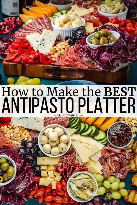 Board Appetizers, Antipasto Platter Italian, Antipasto Tray, Simple Charcuterie, Antipasto Recipes, Antipasti Platter, Mediterranean Appetizers, Charcuterie Appetizers, Italian Antipasto