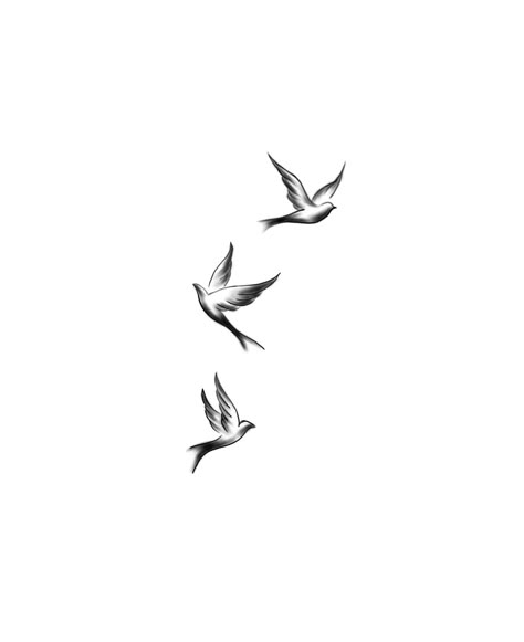 Small Bird Tattoo Shoulder, Birds Around Arm Tattoo, Shaded Bird Tattoo, Three Small Birds Tattoo, Freedom Birds Tattoo, Wrist Placement Tattoos For Women, Birds On Wrist Tattoo, Three Birds Tattoo Bob Marley, Minimal Bird Tattoos For Women