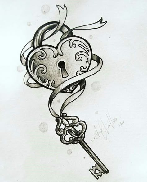 My love of art Heart Handcuff Tattoo, Key Hole Tattoo, Key Tattoo, Tattoos