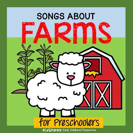 Songs and rhymes about farm animals for preschool Pre-K and Kindergarten. - KIDSPARKZ Farm Rhyming Activities Preschool, Rhyming Activities Preschool, Animals For Preschool, Preschool Farm Crafts, Farm Animal Songs, Movement Preschool, Farm Songs, Nursery Stories, Farm Animals Preschool