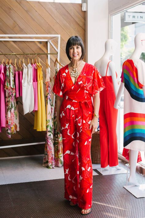 HAUTE LIVING - BURLINGAME'S 10TH ANNIVERSARY – Trina Turk Colorful Clothing, Woman's Fashion, The Bay Area, 10 Anniversary, 10th Anniversary, Trina Turk, Style Looks, Colourful Outfits, Shades Of Red