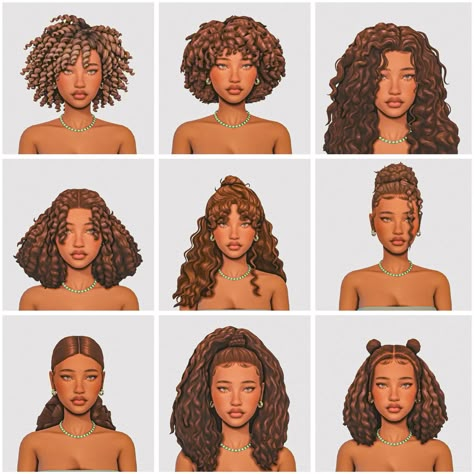 Sims 4 Curly Hair Sims 3 Curly Hair, Sims Curly Hair Cc, Sims 4 Hair Curly, Sims 4 Curly Hair, Sims 4 Black Hair, Sims 4 Tsr, The Sims 4 Skin, Die Sims 4, Play Sims 4