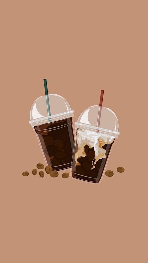 Iced black coffee mobile wallpaper | free image by rawpixel.com / Sasi Iced Coffee Wallpaper, Coffee Wallpaper Aesthetic, Wallpaper Aesthetic Coffee, Coffee Iphone Wallpaper, Coffee Aesthetic Wallpaper, Coffee Painting Canvas, Iced Black Coffee, Coffee Mobile, Coffee Wallpaper Iphone