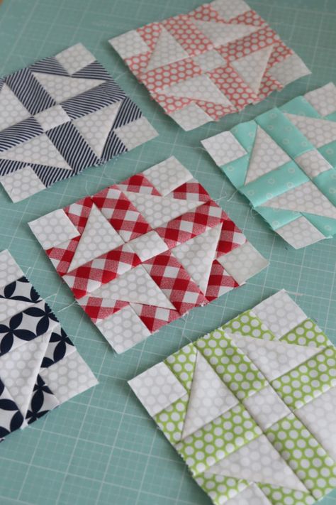 Free Patchwork Quilt Along Blocks Colchas Quilting, Quilt Block Patterns Free, Quilt Square Patterns, Bantal Sofa, Patchwork Quilt Patterns, Quilting Inspiration, Quilt Block Tutorial, Machine Sewing, Quilt Block Pattern