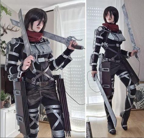 Mikasa Ackerman Cosplay, Mikasa Cosplay, Aot Cosplay, Tattoo Henna, Snk Cosplay, Cosplay Tutorial, Cute Relationship Photos, Girls Hairstyles Braids, Cosplay Diy