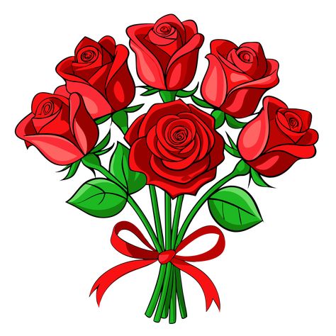 Free Red Rose Clipart Embroidery Clipart, Cartoon Bouquet, Valentine Cartoon, Valentines Day Cartoons, Boho Rainbows, Rosé Png, Symbols Of Love, Rose Clipart, Rose Png