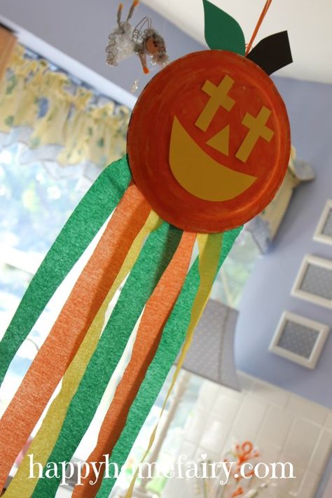 windsock 4 Christian Halloween Crafts, Christian Pumpkin, Windsock Craft, Pumpkin Poem, Diy Homeschool, Church Halloween, Happy Home Fairy, Christian Halloween, Children's Church Crafts