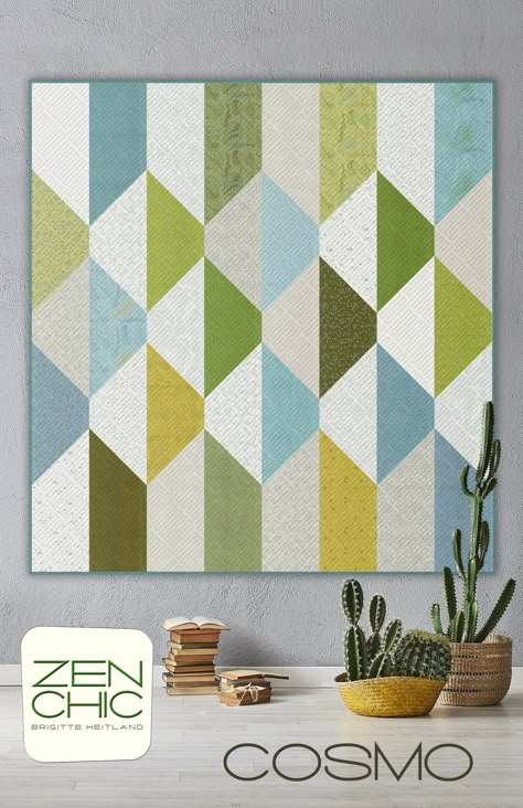 Webshop for all sewing and quilting patterns — Zen Chic - modern fabrics and quilt patterns Zen Quilt Patterns, Zen Chic Quilts Modern, Modern Wall Quilt Patterns, Zen Chic Quilts, Art Deco Quilt Patterns, Green Quilt Patterns, 50s Prints, Mid Century Modern Quilt, Modern Quilts Ideas