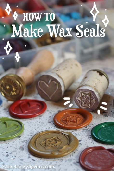 How To Do Wax Seals, Make Your Own Wax Seal Stamp, Make Your Own Wax Seal, Wax Crafts Diy, Wax Stamps Diy, Diy Wax Seal Stamp Crayon, How To Make A Wax Seal, How To Make Wax Seals Diy, Diy Wax Stamp How To Make