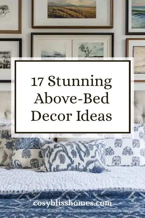 Ready to spice up your bedroom? Check out these 17 stunning above-bed decor ideas! From creating a captivating gallery wall to incorporating unique oversized art or vintage treasures, these tips will help you transform that boring blank space above your bed into a personal retreat. You don't have to settle for the ordinary when you can express your creativity and individuality! Elevate your room's decor with pieces that reflect your personality and style. Let's make your bedroom a haven of artsy inspiration today! Above Bed Mural, Oversized Art Bedroom, Ideas For Wall Above Bed, Over Headboard Decor Ideas Wall Art, High Headboard Decor Ideas, Art For Bedroom Walls Above Bed, Over Bed Decor Ideas, Over Headboard Decor, Bedroom Wall Ideas Above Bed