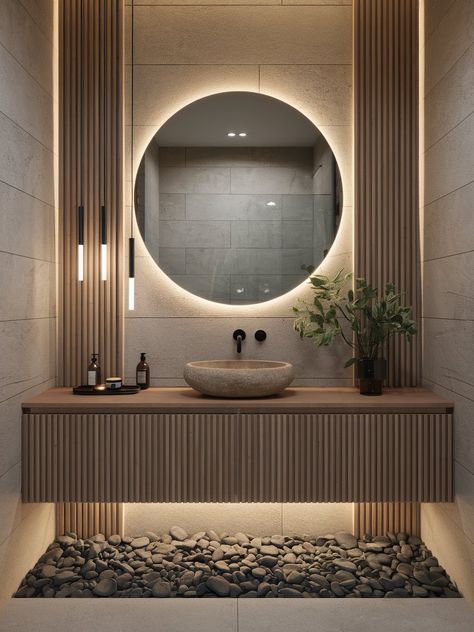 #homedecor, #interiordesign, #homedesign, #decor inspiration Luxury Powder Room, Contemporary Powder Room, Restroom Design, Washroom Design, Powder Room Design, Bathroom Design Decor, Toilet Design, Bathroom Inspiration Decor, Bathroom Style