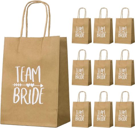 10pcs Hen Party Bags Team Bride Bags with Handle Rustic Vintage Hen Do Paper Bags for Hen Party Brown 15X8X21cm Hen Do Party Bags, Hen Do Party, Hen Party Bags, Bride Sign, Bride Card, Hen Party Accessories, Hen Party Gifts, Bride Bag, Party Package