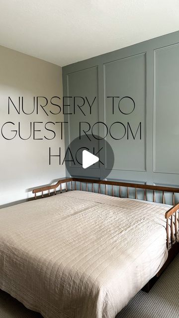 Christine Gummersall - DIY & Home on Instagram: "It’s not magic. Or is it?! Guests are coming to town today and since we had our 4th baby we “lost” our guest bedroom to be his nursery. Or did we?!?

I scoured the internet to find a twin bed that doubled as a king trundle that made guests feel like they weren’t intruding on our space. You can even turn the twin mattresses (and if you want swap the sheets for king) so no one is sleeping in the crack 😆. 

Top it off with a the most comfortable mattress known to man @twinklebeds_luxurysleep and you’re good to go! 

Trundle & mattress link in my profile. 
Including a 40% off discount on all Twinkle Beds!" Baby Room With Guest Bed, Double Twin Bed Ideas, Trundle Bed Ideas Guest Rooms, Diy Trundle Bed, Trundle Bed Ideas, Trundle Mattress, Two Twin Beds, Room Hacks, Twin Beds