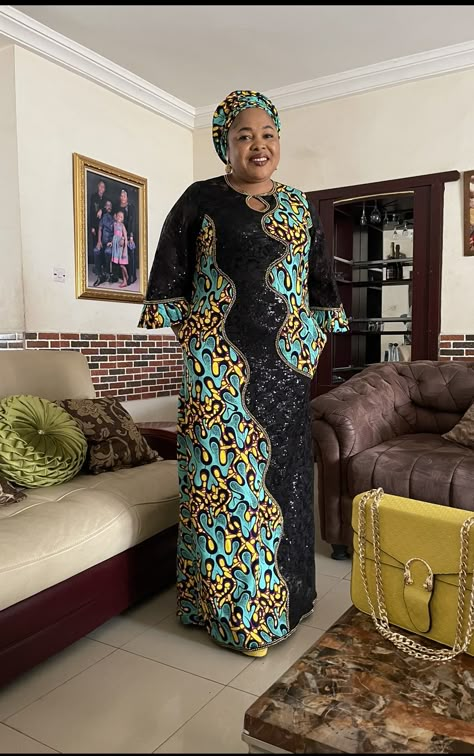 Ankara Combination Gown Styles, Dry Lace And Ankara Combination Gown Styles, Akara With Lace Combination, Trending Ankara Gowns 2024, Lace And Ankara Combination Gowns, Ankara And Lace Combination Styles Gown, Ankara Bubu Gown Styles 2024, Matured Look Outfit Women, Kampala Gown Styles For Women