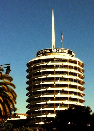 April 6 1956 The Capitol Records Tower in Hollywood opens, Close to the intersection of Hollywood & Vine. Bob Seger, Sinatra, The Beach Boys, Linda Ronstadt, Glen Campbell, Steve Miller, George Benson, Boston, All recorded lots of really big hits in the Capitol Records Tower. Metro Pcs, Linda Ronstadt, Bob Seger, Capitol Records, Rock N Roll Music, The Beach Boys, Big Business, Ringo Starr, Record Label