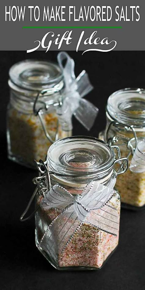 Homemade Salts, Flavored Salts Recipes, Flavored Salt, Infused Salt, Homemade Spice Mix, Different Types Of Food, Diy Food Gifts, Flavored Salts, Homemade Food Gifts