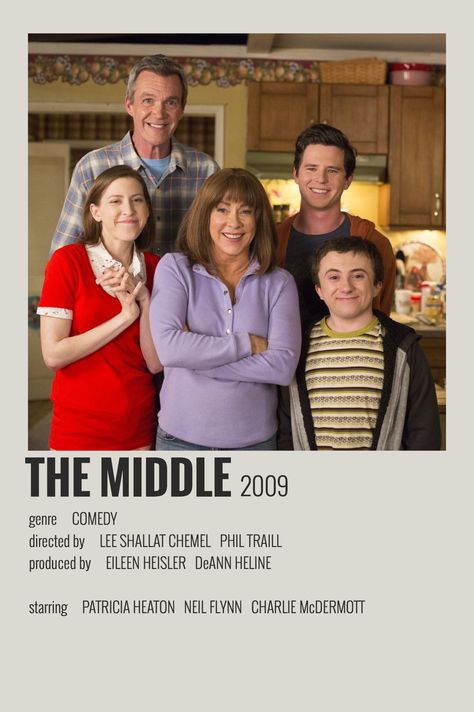 The Middle Series, Show Polaroid Poster, The Middle Tv Show, Alt Posters, Polaroid Posters, Comfort Movies, Film Posters Minimalist, Great Movies To Watch, Polaroid Poster