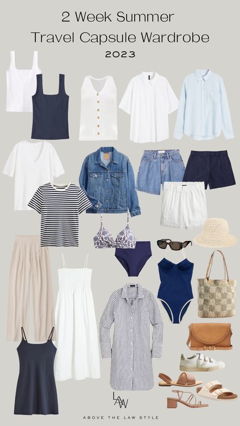 Summer Travel Capsule Wardrobe, Summer Travel Capsule, Capsule Wardrobe 2023, Travel Capsule Wardrobe Summer, Most Pinned, Holiday Capsule Wardrobe, Capsule Wardrobe Women, Capsule Wardrobe Outfits, Fashion Capsule Wardrobe