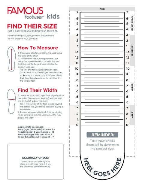 Kids Shoe Size Chart - Footwear Download Printable PDF Kids Shoe Size Chart, Shoe Size Chart Kids, Kids Footwear, Skechers Kids, Multiplication For Kids, Printable Kids, Unique Shoes, Shoe Size Conversion, Printables Kids