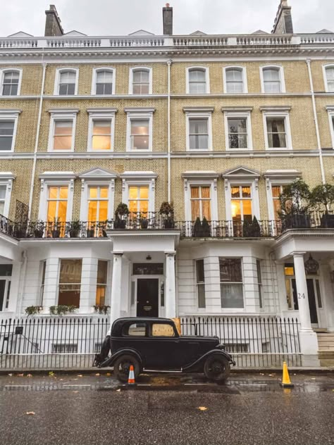 London Town House Aesthetic, Kensington London Houses, London Houses Aesthetic, London Town House Interior, London Townhouse Aesthetic, London House Aesthetic, London Streets Aesthetic, Kensington Aesthetic, Living In London Aesthetic