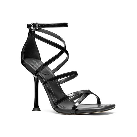 Strappy High Heels Sandals, Michael Kors Heels, Formal Loafers, Strappy Stilettos, Strappy High Heels, Evening Sandals, Strappy Dress, Dressy Fashion, Stiletto Sandals