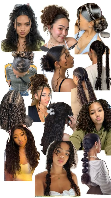 Curly Put Ups Hairstyles, Thick And Curly Hair Hairstyles, 2c Protective Hairstyles, Curly Hair Styles Round Face, Healthy Hairstyles For Curly Hair, 3 A Hairstyles, Cute Curly Hairstyles For Dances, Curly Hairstyles Curly Hair, Hairstyles For Medium Length Hair Picture Day