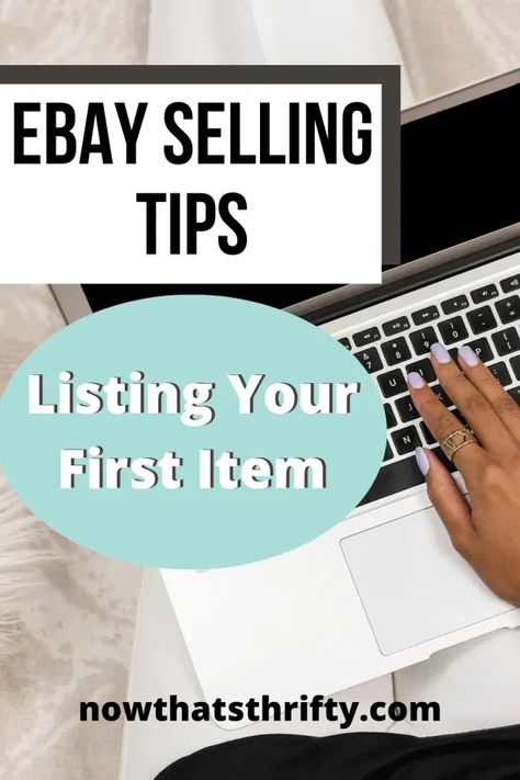 Learn how to list your very first item on eBay. These eBay selling tips will be helpful to beginners and those wanting to sell more on eBay. #ebaysellers How To Sell On Ebay, Ebay Selling, Reselling Tips, Ebay Reinstatement, How To Sell On Ebay For Beginners, Selling On Ebay For Beginners, Ebay Business Ideas, How To Start A Reselling Business, Ebay Selling Tips Products