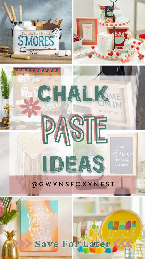 Get ready to elevate your crafting game with Chalk Couture paste ideas! Chalk Couture paste is a fun and easy way to add unique designs and patterns to your DIY projects. Whether you're looking to spruce up your home decor, or create personalized gifts, chalk couture paste offers endless possibilities. From wildflowers to holiday-themed designs, the only limit is your imagination. So why wait? Start exploring all the amazing chalk paste project ideas Chalk Couture has to offer! Chalkcouture Ideas, Chalk Couture Projects To Sell, Chalk Couture Projects, Chalk Couture Ideas, Chalkboard Art Diy, Chalkboard Projects, Chalk Stencils, Pasta Ideas, Chalk Crafts