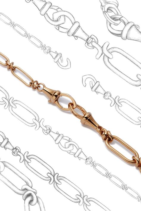 Knuckle Classic Chain  #annoushkajewellery #finejewellery #goldchains Jewellery Drawing, Yellow Gold Diamond Earrings, Jewellery Design Sketches, Accessories Photography, Yellow Gold Bangle, Lock Necklace, Jewelry Drawing, Lock Style, Jewellery Sketches