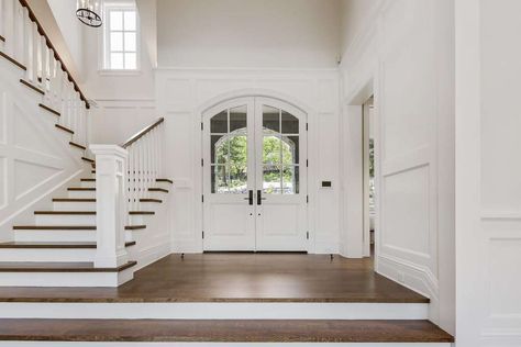 Walk-through: Superlative design defines Lafayette estate - SFGate Sunken Foyer Entry, Staircase Redo, Wall Lamps For Bedroom, Gold Wall Sconces, Bedside Wall Lamps, Foyer Stairs, Lamps For Bedroom, Stair Railings, Kitchen Remodel Cost