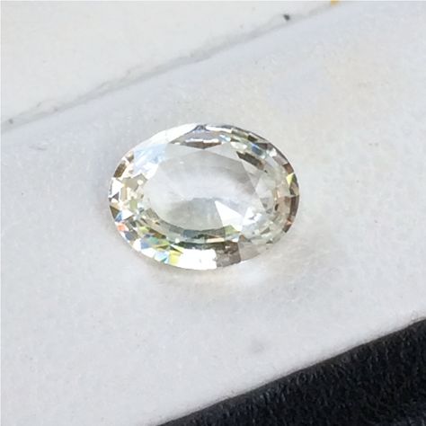 Gemstone :Natural White Sapphire Carat Weight : 1.24 Carats Measurements : 7.50 x 5.91 x 2.99 MM Shape :Oval Color :White ( slightly yellow Tint) Treatments : Normal heated Clarity Grade : VVS1 Note -- We accept Payment Plans, Please feel free to drop us a text regarding any information! Also we take customized jewelry orders! Simply send us a sample photo of the design you prefer and we can bring it to your hands! Everything is handmade to perfection with extreme care FancySapphire, the highest Fancy Sapphire, Saphir Ring, White Sapphire Engagement Ring, White Sapphire Ring, Customized Jewelry, Sapphire Engagement Ring, Pretty Stuff, Sapphire Stone, Sapphire Engagement