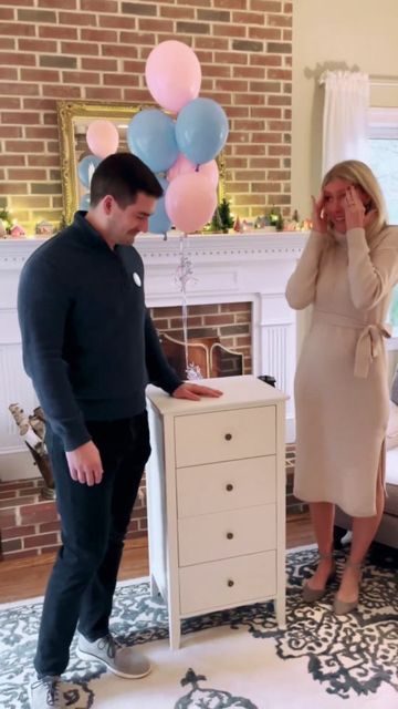 Tᴴᴱ Reveal Show on Instagram: "We can't wait to meet you...our sweet baby? ..💙 OR💓? Let's watch their gender reveal party.. . Video credit @_jennybernard . . Follow @therevealshow for amazing gender reveal moments.. . . . #genderreveal #genderrevealparty #genderrevealvideos #genderrevealideas #THEREVEALSHOW #zwangerschap #schwanger #ciąża #pregnancy #maternitydress #maternity" Gender Reveal Ideas Closet, Wardrobe Gender Reveal Ideas, Gender Reveal Wardrobe Idea, Armoire Gender Reveal, Indoor Gender Reveal Ideas Unique, Gender Reveal Armoire, Dresser Gender Reveal, Gender Announcement Ideas For Family, Home Gender Reveal Ideas