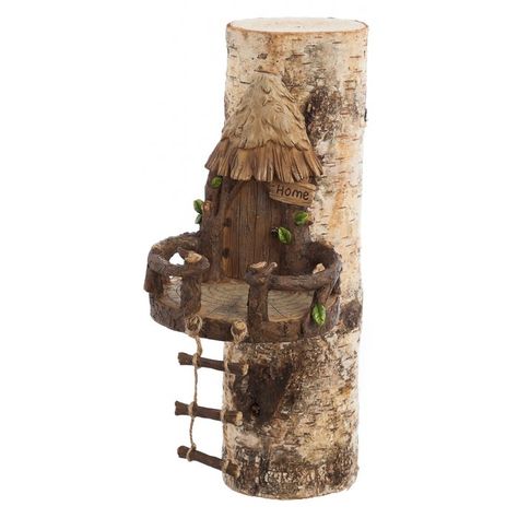 Evergreen Enterprises, Inc Woodland Tree Décor Fairy Garden & Reviews | Wayfair Garden Ladder Ideas, Ladder Ideas, Garden Ladder, Woodland Tree, Fairy Garden Furniture, House Tree, Fairy House Diy, Fairy Garden Designs, Gardening Diy